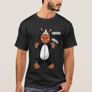 Süße Weihnachtskatze Lebkuchenmann Katze T-Shirt