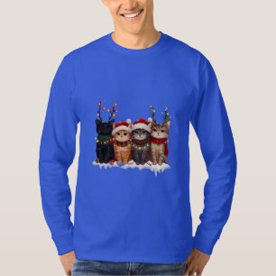 Süße Weihnachtskatzen-Illustration – Festliche Kät T-Shirt