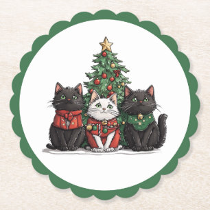 Süße Weihnachtskatzen Untersetzer