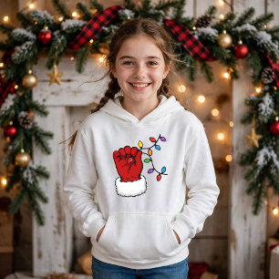 Süße Weihnachtsmann-Handschuh-Cozy-Christmas-Mädch Hoodie
