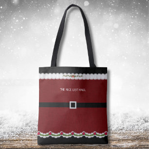 Süße Weihnachtsmann-Kostümierung Nice List Haul-Ta Tasche
