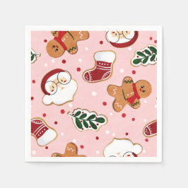 Süße Weihnachtsmann & Weihnachtsmuster-Papier Serv Serviette