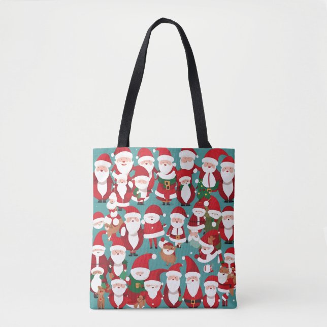 Süße Weihnachtsmänner Tasche (Vorderseite)