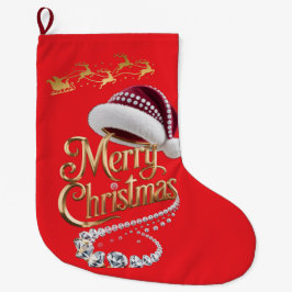 Süße Weihnachtsmütze Großer Weihnachtsstrumpf