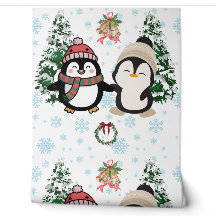 Süße Weihnachtspinguine Winter Wonderland Wallpape