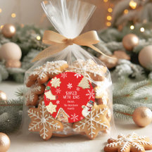 Süße Weihnachtsplätzchen-Geschenkaufkleber