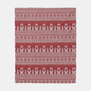 Süße Weihnachtspolarbär-Flanelldecke Fleecedecke