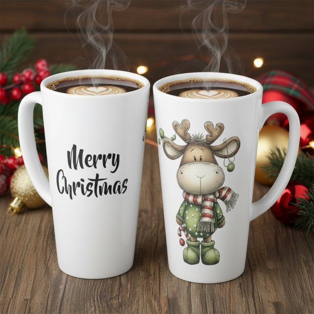 Süße Weihnachtsrenne Milchtasse (christmas reindeer latte mug)
