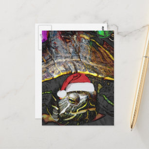 Süße Weihnachtsschildkröte Postkarte
