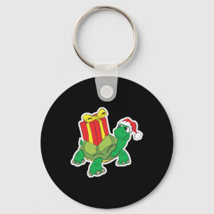 süße Weihnachtsschildkröte Schlüsselanhänger