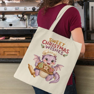 Süße Weihnachtswünsche Backen Baby-Drache Tragetasche