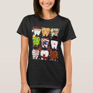 Süße Weihnachtszähne Lustiger Weihnachts-Zahnarzt T-Shirt