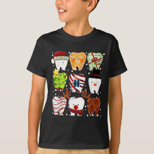 Süße Weihnachtszähne Lustiger Weihnachts-Zahnarzt T-Shirt