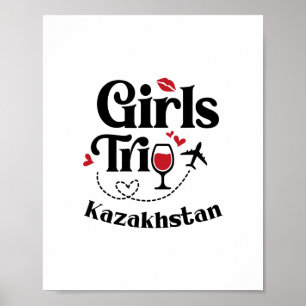 Süße Wein Mädchen Reise Kasachstan Urlaub  Poster