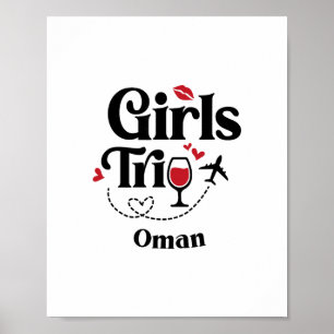 Süße Wein Mädchen Reise Oman Urlaub Poster