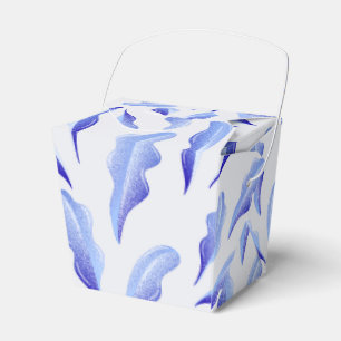 süße weiße blaue einfache Blätter Blumen Geschenkschachtel