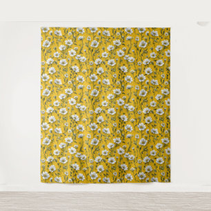 Süße weiße Blumen Wandteppich