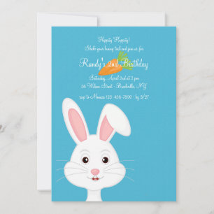 Süße weiße Hase-Einladung Einladung