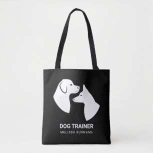 Süße weiße Hundskopf-Silhouetten - Hundetrainer Tasche