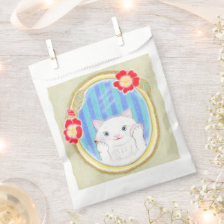 Süße weiße Kätzchen-Katze-Geschenktüte Geschenktütchen
