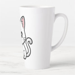 Süße weiße Katze Milchtasse