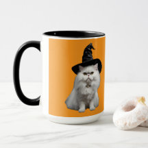 Süße weiße persische Hexe Halloween-Tasse