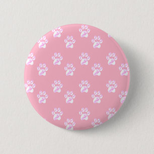 Süße weiße Pfoten Button