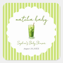 Süße wellige Matcha-Baby-Grün-Baby-Shower-Geschenk