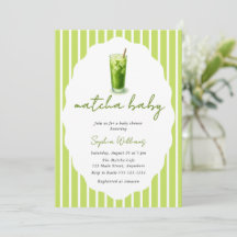 Süße wellige Matcha-Baby-Grün-Moderne Babyparty