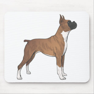 Süße Welpen Cartoon Hund Liebhaber Geschenk Boxer Mousepad
