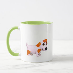 Süße Welpen-Cartoon-Illustration Tasse