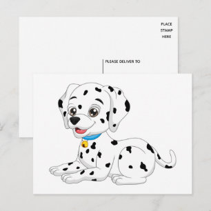 Süße Welpen-Hund Liebe Vermisse dich Hallo Dalmati Postkarte