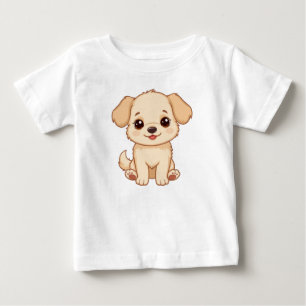 Süße Welpen-Illustration Baby-T-Shirt Baby T-shirt