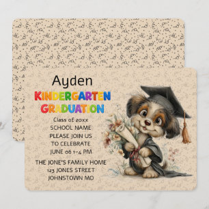 Süße Welpen-Kindergarten-Abschluss-Einladung Einladung
