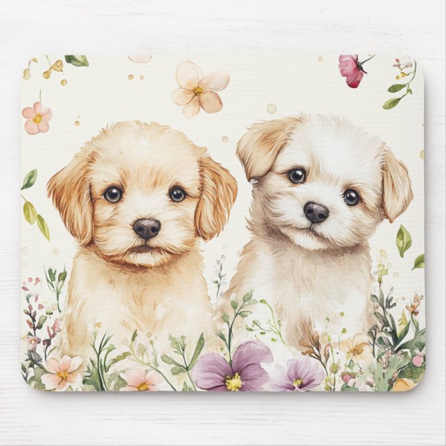 Süße Welpen Mousepad (Vorne)