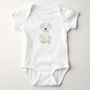 Süße Welpen Zeichnung Baby Strampler
