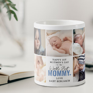 Süße 'Weltbeste Mutti' 1. Muttertag Blau Kaffeetasse