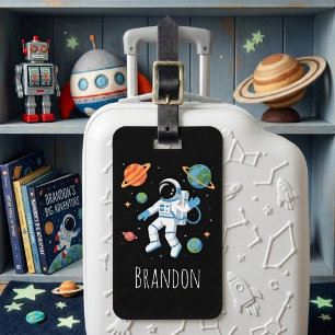 Süße Weltraum-Astronauten-Kinder Gepäckanhänger