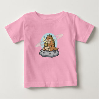 Süße Weltraum-Dinosaurier-Kaffee-Illustration Baby T-shirt