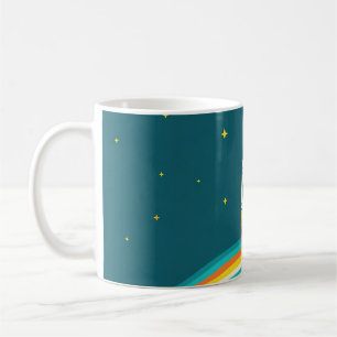 Süße Weltraum-Raketen-Cartoon Kaffeetasse