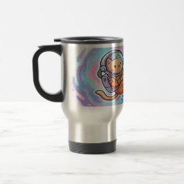 Süße Weltraumkatze Astronaut Kaffee Liebhaber Reisebecher