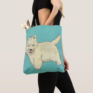 Süße West Highland Terrier-Hund Kunstmalerei Desig Tasche
