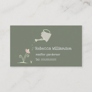 Süße whimsical Gartenservice- & QR-Code-Unternehme Visitenkarte