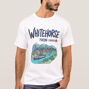 Süße Whitehorse Yukon Kanada Farbige Landschaft T-Shirt