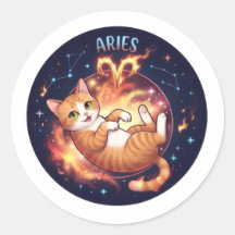 Süße Widder-Katze Galaxy Weltraum Sternzeichen