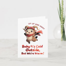 Süße Widder-Winter-Baby-Shower-Karte Einladung