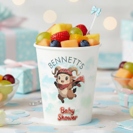 Süße Widder-Winter-Baby-Shower-Papier-Tasse Pappbecher