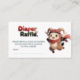 Süße Widder-Winter-Windel-Raffle-Karte Begleitkarte