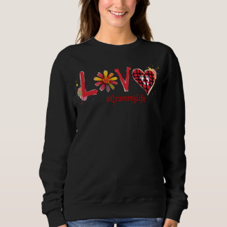 Süße Wildblumen-Herz-Liebe-Grammy-Leben-Glückliche Sweatshirt