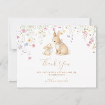 Süße Wildblumenwiese Hase Farbige Babyparty